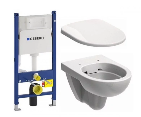 Комплект: Унитаз Kolo Nova Pro Rimfree + Инсталляция Geberit Duofix Delta + Крышка Soft-Close + Клавиша Delta 50 (M33120000+458.126.00.1+M30112000+115.135.11.1)