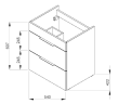 Тумба з умивальником Jika Cube, 55 (H4536121763001)