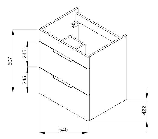 Тумба с умывальником Jika Cube, 55 (H4536121763001)