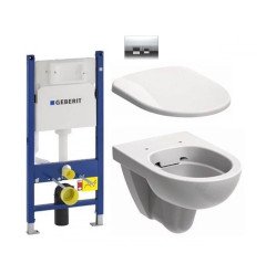 Комплект: Унитаз Kolo Nova Pro Rimfree + Инсталляция Geberit Duofix Delta + Крышка Soft-Close + Клавиша Delta 50 (M33120000+458.126.00.1+M30112000+115.135.21.1)