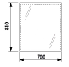 Зеркало в ванную Jika Clear, 70x81 (H4557311731441)