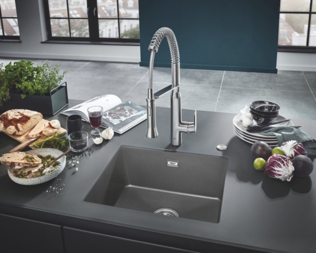 Кухонная мойка гранитная Grohe K700U, 53x46, серый (31654AT0)