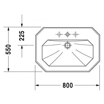 Умивальник підвісний Duravit 1930 Series, 80 (438800030)