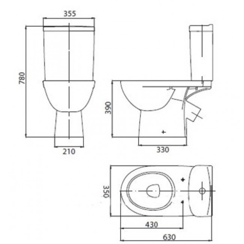 Унітаз компакт Kolo Freja Premium (L79046000)