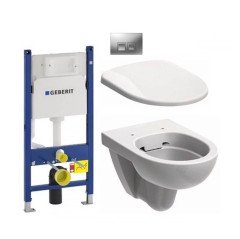 Комплект: Унитаз Kolo Nova Pro Rimfree + Инсталляция Geberit Duofix Delta + Крышка Soft-Close + Клавиша Delta 50 (M33120000+458.126.00.1+M30112000+115.135.46.1)