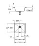 Кухонная мойка гранитная Grohe K700U, 53x46, черный (31654AP0)