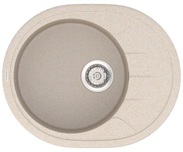 Кухонная мойка гранитная Vankor Sity, 61х50, бежевый (SITY SMO 02.61 BEIGE)