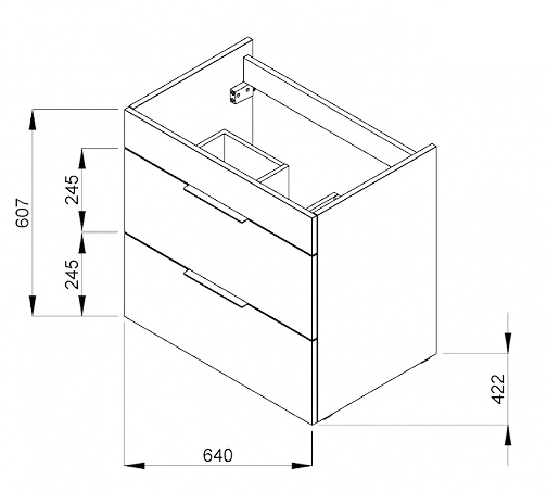 Тумба с умывальником Jika Cube, 65 (H4536021763021)