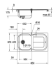 Кухонная мойка стальная Grohe K300, 86x50 (31563SD0)
