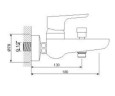 Смеситель для ванны Newarc Loft, однорычажный, хром (921511)