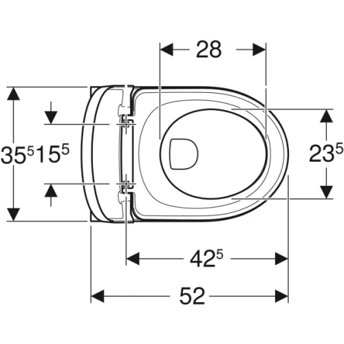 Унітаз підвісний Geberit Modo Round Rimfree, soft-close (502.939.00.1)