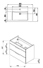 Тумба с умывальником Jika Cube, 80 (H4537621763021)