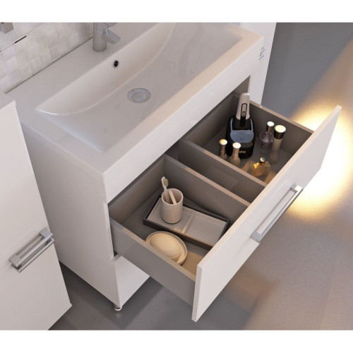 Тумба с умывальником Juventa Vetro, 80 (VT-80WHITE)