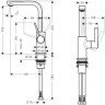 Cмеситель для умывальника Hansgrohe Metris S, однорычажный, хром (31159000)