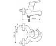 Смеситель для ванны Emmevi Twist, однорычажный, синий (CBL6601)