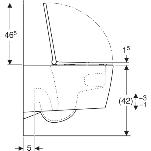 Унитаз подвесной Geberit ONE, soft-close (500.202.01.1)