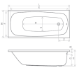 Ванна акриловая Radaway Tesalia, 160x70 (WA1-06-160X070US)