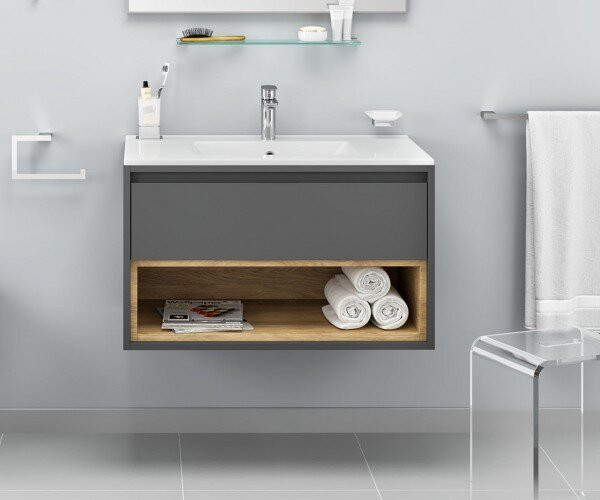 Тумба з умивальником Excellent Tuto, 80 (MLEX.0101.800.GRBL)