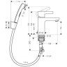 Cмеситель для умывальника Hansgrohe Metris S, однорычажный, хром (31160000)