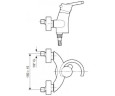 Cмеситель для душа Emmevi Twist, однорычажный, синий (CBL6602)
