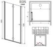 Душевые двери Radaway Eos DWB 90L, левые (37803-01-01NL)