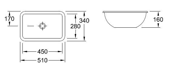 Умивальник врізний Villeroy&Boch Loop&Friends, 45 (61631101)