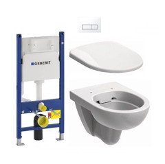 Комплект: Унитаз Kolo Nova Pro Rimfree + Инсталляция Geberit Duofix Delta + Крышка Soft-Close + Клавиша Delta 51 (M33120000+458.126.00.1+M30112000+115.105.11.1)