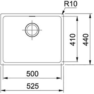 Кухонная мойка гранитная Franke SID 110, 52x44, сахара (125.0395.607)