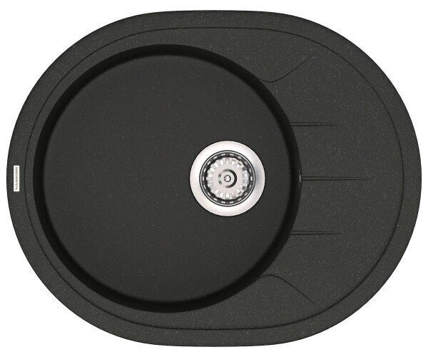 Кухонна мийка гранітна Vankor Sity, 61х50, чорний (SITY SMO 02.61 BLACK)