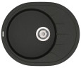 Кухонна мийка гранітна Vankor Sity, 61х50, чорний (SITY SMO 02.61 BLACK)