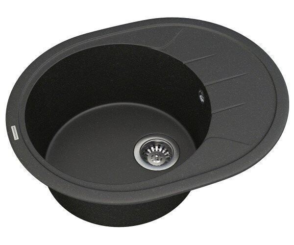 Кухонна мийка гранітна Vankor Sity, 61х50, чорний (SITY SMO 02.61 BLACK)