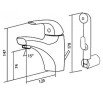 Cмеситель для умывальника AM.PM Sense, однорычажный, хром (F7503000)