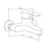 Смеситель для ванны Cosh (CRM) S-03-006N, однорычажный, хром (COSHCRMS03006N)