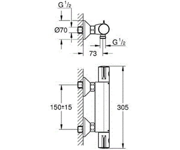 Термостат Grohe Grohtherm 800, хром (34558000)