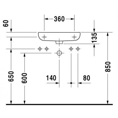 Умивальник підвісний Duravit D-Code, 50 (7065000082)