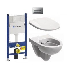 Комплект: Унитаз Kolo Nova Pro Rimfree + Инсталляция Geberit Duofix Delta + Крышка Soft-Close + Клавиша Delta 51 (M33120000+458.126.00.1+M30112000+115.105.46.1)