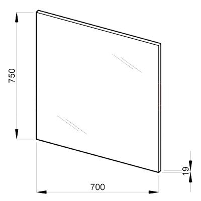 Зеркало в ванную Jika Lyra Plus, 70x75 (H4532110383041)