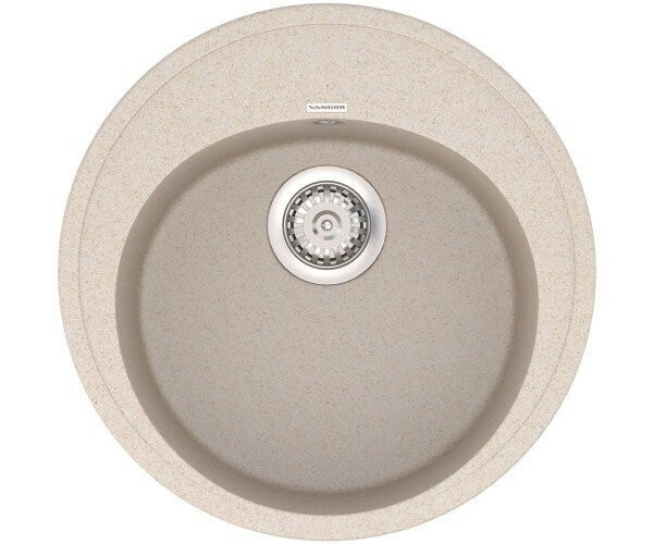 Кухонная мойка гранитная Vankor Sity, 50х50, бежевый (SITY SMR 01.50 BEIGE)