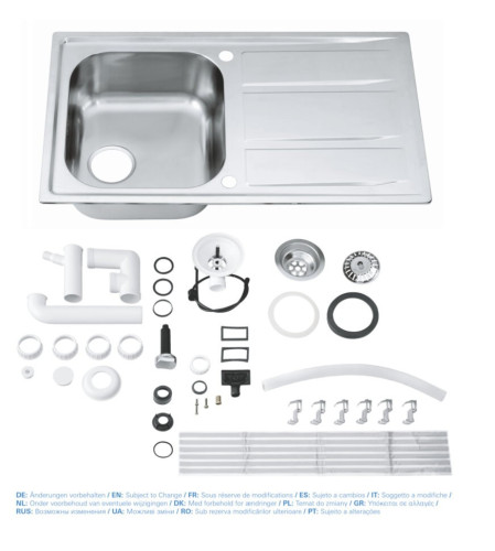 Кухонна мийка сталева Grohe K400, 86x50 (31566SD0)