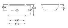 Умивальник врізний Villeroy&Boch Loop&Friends, 45 (616311R2)