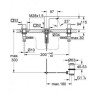Cмеситель для умывальника Grohe Eurocube, двухвентильный, хром (20351000)