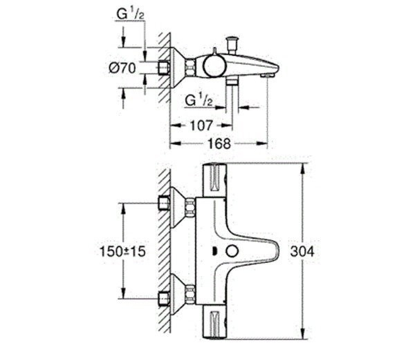 Термостат Grohe Grohtherm 800, хром (34567000)