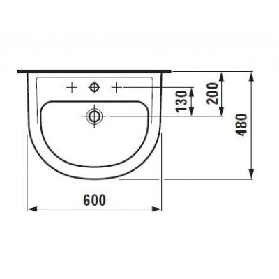 Умывальник подвесной Laufen Pro, 60 (H8189520001041)