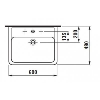 Умывальник подвесной Laufen Pro, 60 (H8189520001041)