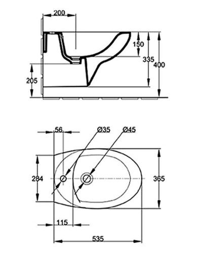 Биде подвесное Jacob Delafon Patio (E4189-00)