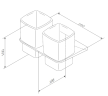 Стакан для зубных щеток двойной AM.PM Inspire 2.0 (A50A343400)