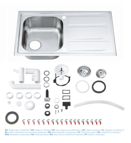 Кухонна мийка сталева Grohe K400, 87x51 (31568SD0)
