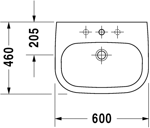 Умивальник підвісний Duravit D-Code, 60 (2310600000)