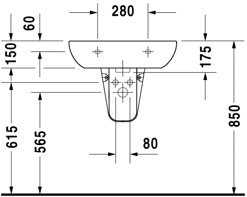 Умивальник підвісний Duravit D-Code, 60 (2310600000)