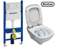 Комплект: Унитаз Kolo Style Rimfree + Инсталляция Geberit Duofix + Крышка Soft-Close (L23120000+458.126.00.1+L20112000)